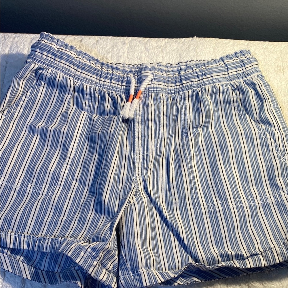 GAP Kids Blue and White Striped Shorts